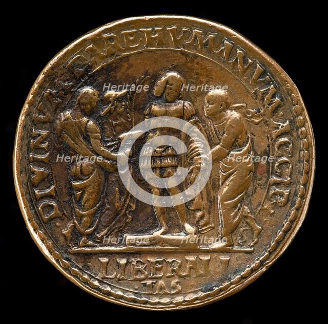 The Marquess Giving Alms [reverse], probably 1484/1506. Creator: Gian Marco Cavalli.