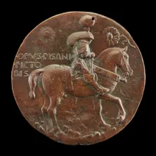 The Marquess in Armor, Riding [reverse], c. 1447/1448. Creator: Pisanello