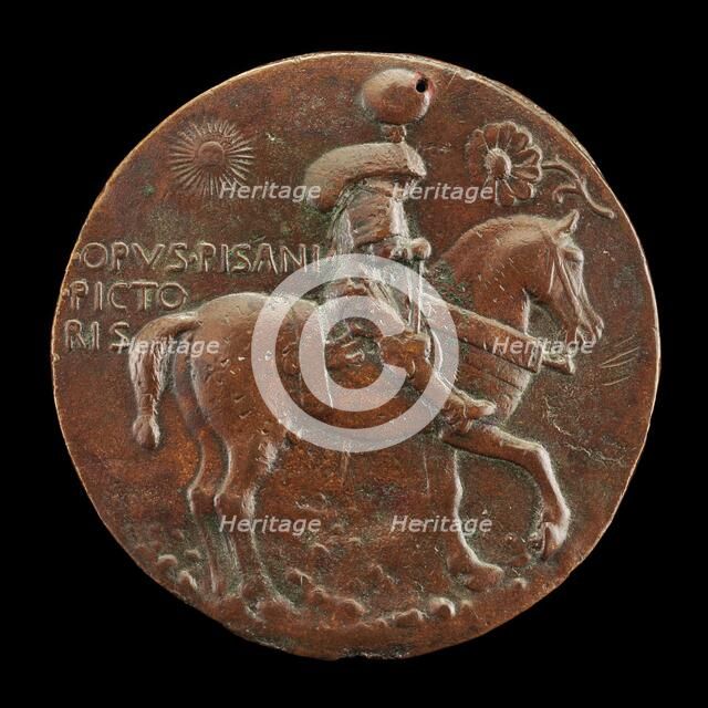 The Marquess in Armor, Riding [reverse], c. 1447/1448. Creator: Pisanello.