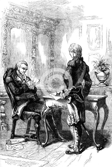 The Marquis de Lafayette with George Washington, c1775-1781 (c1880). Artist: Unknown