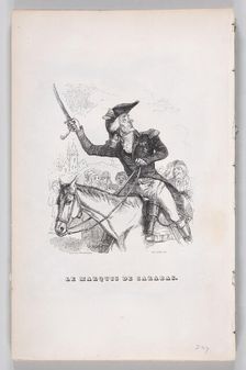 The Marquis of Carabas from The Complete Works of Béranger, 1836. Creator: Louis-Henri Brevière