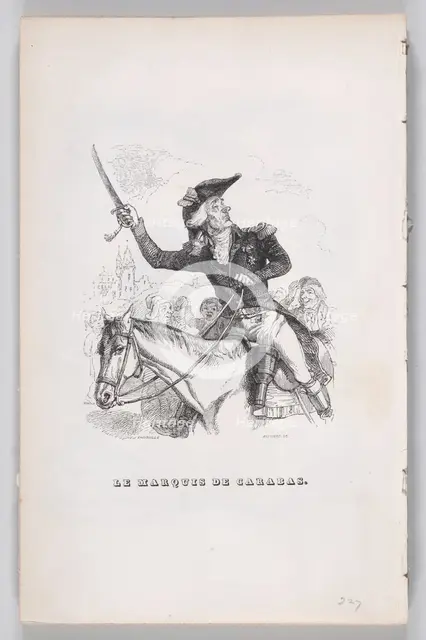 The Marquis of Carabas from The Complete Works of Béranger, 1836. Creator: Louis-Henri Brevière.