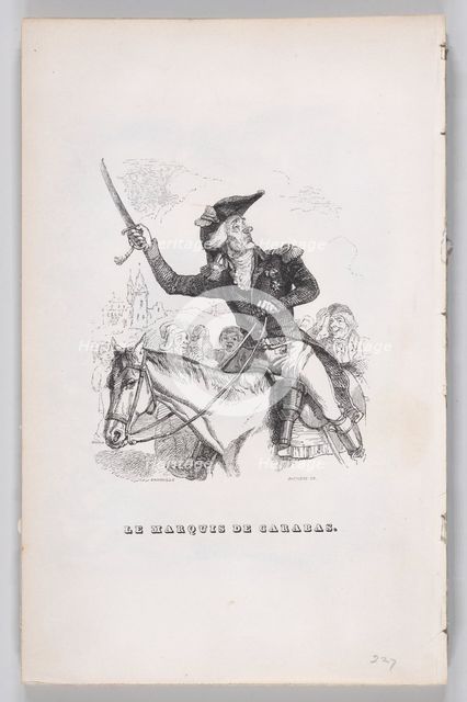 The Marquis of Carabas from The Complete Works of Béranger, 1836. Creator: Louis-Henri Brevière.