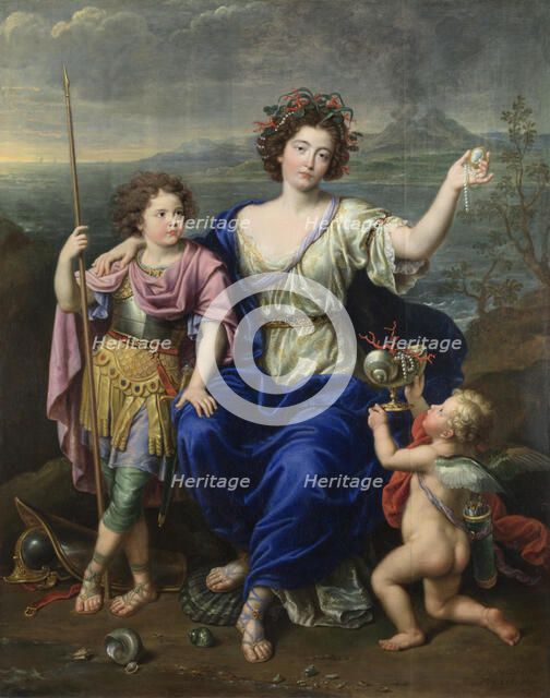 The Marquise de Seignelay and Two of her Sons, 1691. Artist: Mignard, Pierre (1612-1695)