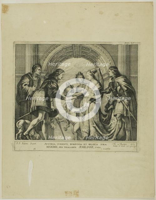 The Marriage of Maximilian of Austria with Mary of Burgundy, n.d. Creator: Theodoor van Thulden.