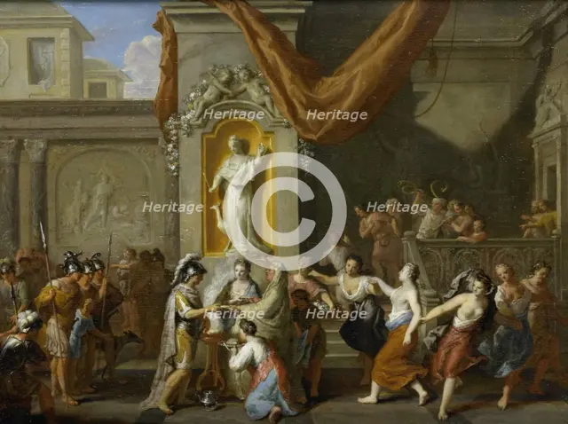 The Marriage of Alexander the Great and Roxane of Bactria, 1670-1733. Creator: Gerard Hoet.