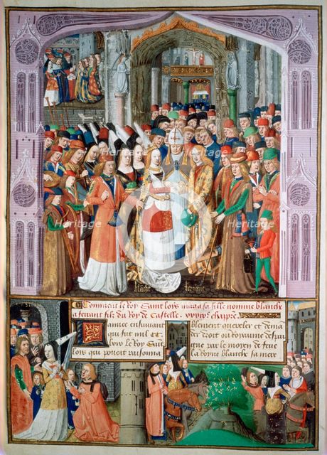 The marriage of Blanche and Fernando, 1269, (15th century). Artist: Unknown