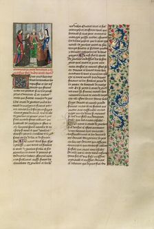 The Marriage of Duke Reinald of Gelders and the Daughter of Berthold of Mechelen, c1310s, c1480. Creator: Master of the Copenhagen Caesar