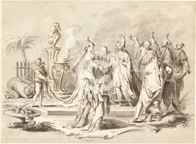 The Marriage of Europe and China, c. 1760. Creator: Pietro Antonio Novelli.