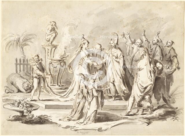 The Marriage of Europe and China, c. 1760. Creator: Pietro Antonio Novelli.