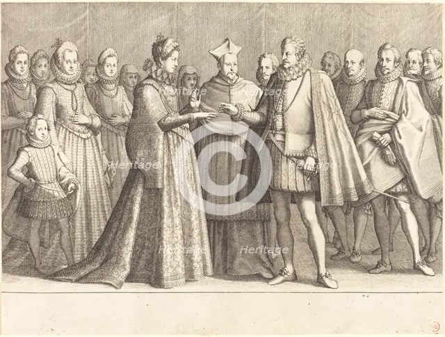 The Marriage of Ferdinando and Christine of Lorraine, c. 1614. Creator: Jacques Callot.
