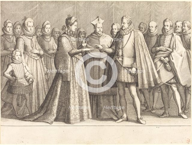 The Marriage of Ferdinando and Christine of Lorraine, c. 1614. Creator: Jacques Callot.