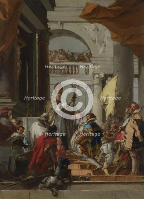 The Marriage of Frederick Barbarossa, c.1753. Artist: Tiepolo, Giandomenico (1727-1804)