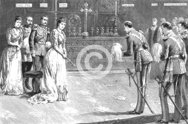 'The Marriage of HRH Princess Louise of Schleswig-Holstein and HH Prince Aribert of Anhalt, 1891. Creator: Unknown.