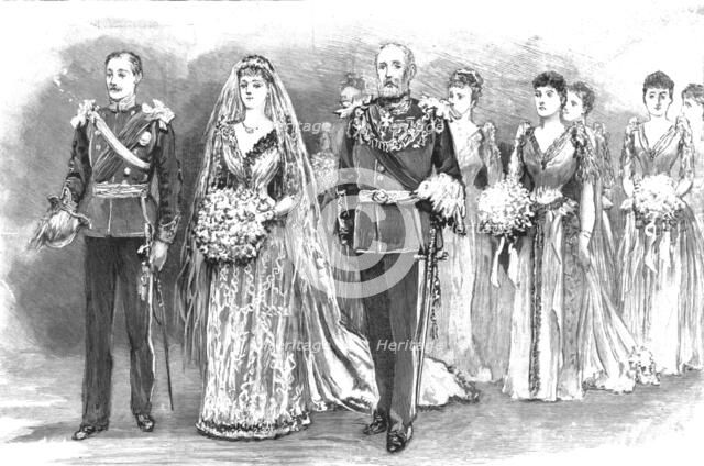 'The Marriage of HRH Princess Louise of Schleswig-Holstein and HH Prince Aribert of Anhalt, 1891. Creator: Unknown.