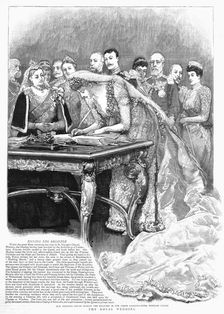 The Marriage of HRH Princess Louise of Schleswig-Holstein and HH Prince Aribert of Anhalt, 1891. Creator: Unknown