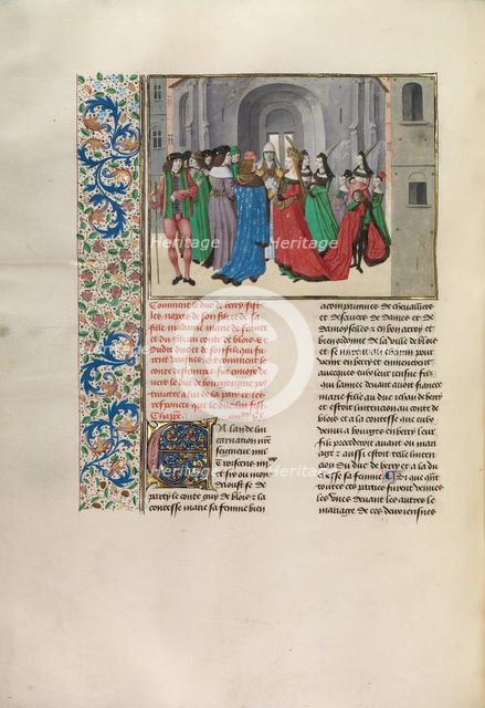 The Marriage of Louis de Blois and Marie de France; Chroniques (Book Three), about 1480-1483. Creator: Master of the Getty Froissart.