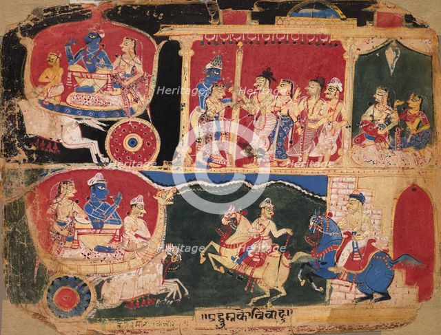 The Marriage of Pradyumna and Rukmavati, page from a Bhagavata Purana, c. 1525-50. Creator: Unknown.