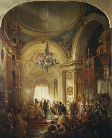 The Marriage of Prince Alfred, Duke of Edinburgh to Grand Duchess Maria Alexandrovna, 23 January 187 Creator: Chevalier, Nicholas (1828-1902)