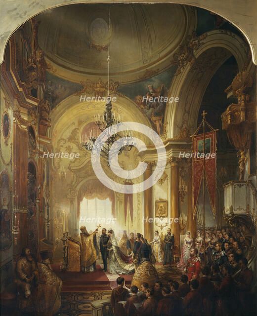 The Marriage of Prince Alfred, Duke of Edinburgh to Grand Duchess Maria Alexandrovna, 23 January 187 Creator: Chevalier, Nicholas (1828-1902).