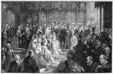 The marriage of Princess Louise, 21 March 1871, (1900).Artist: Sydney Prior Hall