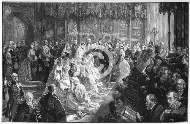 The marriage of Princess Louise, 21 March 1871, (1900).Artist: Sydney Prior Hall