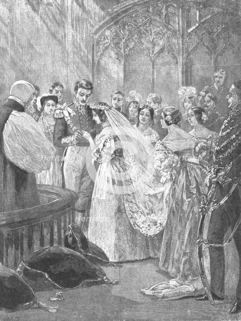 'The Marriage of Queen Victoria and Prince Albert at St. James's Palace, 1840', (1901).  Creator: Unknown.