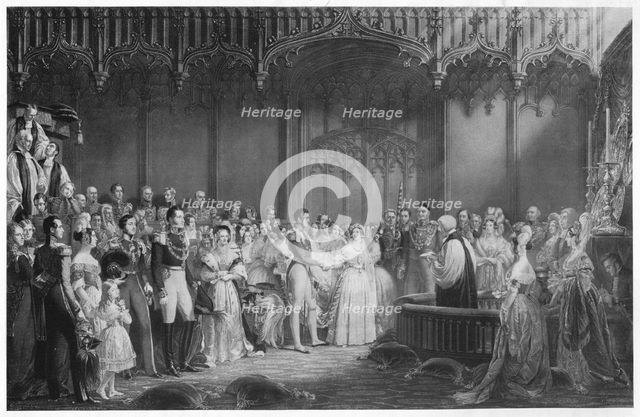 'The Marriage of Queen Victoria and Prince Albert', c1840, (1911). Artist: George Hayter.