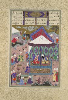 The Marriage of Sudaba and Kai Kavus, Folio 130r from the Shahnama..., ca. 1525-30. Creators: Qasim ibn Ali, Mir Musavvir