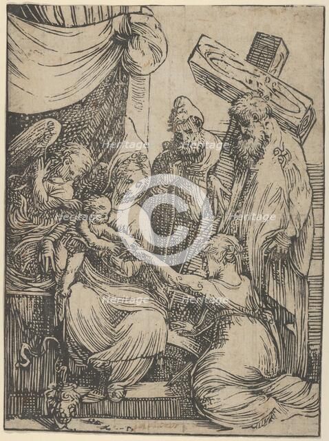 The marriage of Saint Catherine, 1550-60. Creator: Andrea Schiavone.