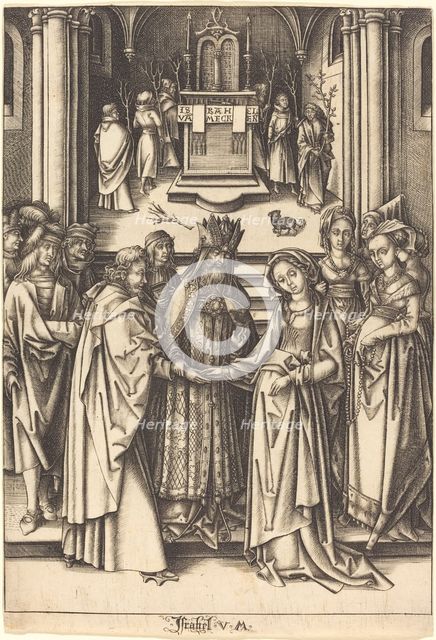 The Marriage of the Virgin, c. 1490/1500. Creator: Israhel van Meckenem.