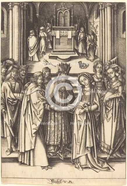 The Marriage of the Virgin, c. 1490/1500. Creator: Israhel van Meckenem.