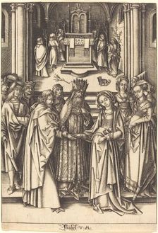 The Marriage of the Virgin, c. 1490/1500. Creator: Israhel van Meckenem