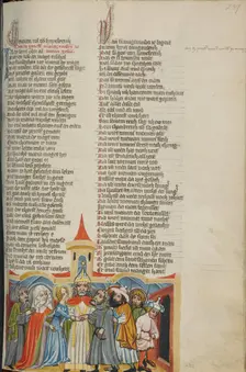 The Marriage of the Virgin; Weltchronik, about 1400-1410. Creator: Unknown