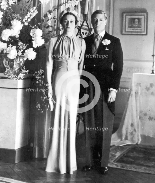 The marriage of the Duke of Windsor and Wallis Simpson, 1937. Artist: Unknown