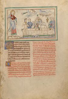 The Marriage of the Lamb; Dyson Perrins Apocalypse, about 1255-1260. Creator: Unknown