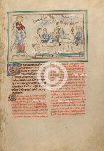 The Marriage of the Lamb; Dyson Perrins Apocalypse, about 1255-1260. Creator: Unknown.