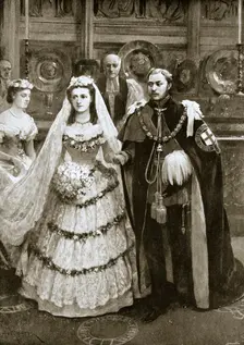 The marriage of the Prince of Wales and Princess Alexandra of Denmark, Windsor, 1863 (1901). Creator: Unknown