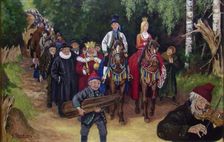 The Marriage of the Princess and the Ash Lad; For Soria Moria Palace, series consisting..., 1900. Creator: Theodor Kittelsen