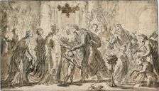 The Marriage of Zenobia and Odenatus, n.d. Creator: Justus van Egmont
