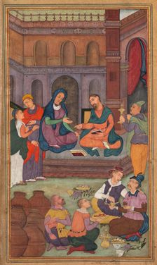 The Marriage at Cana, from a Mirror of Holiness (Mir’at al-quds) of Father Jerome Xavier, 1602-1604. Creator: Unknown