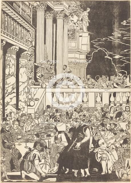 The Marriage at Cana [left plate], 1740. Creator: John Baptist Jackson.