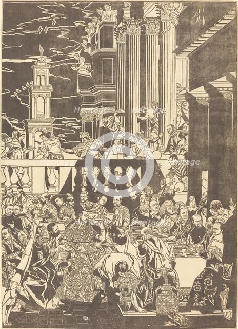 The Marriage at Cana [right plate], 1740. Creator: John Baptist Jackson.