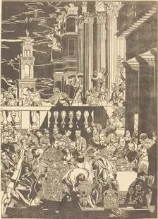 The Marriage at Cana [right plate], 1740. Creator: John Baptist Jackson