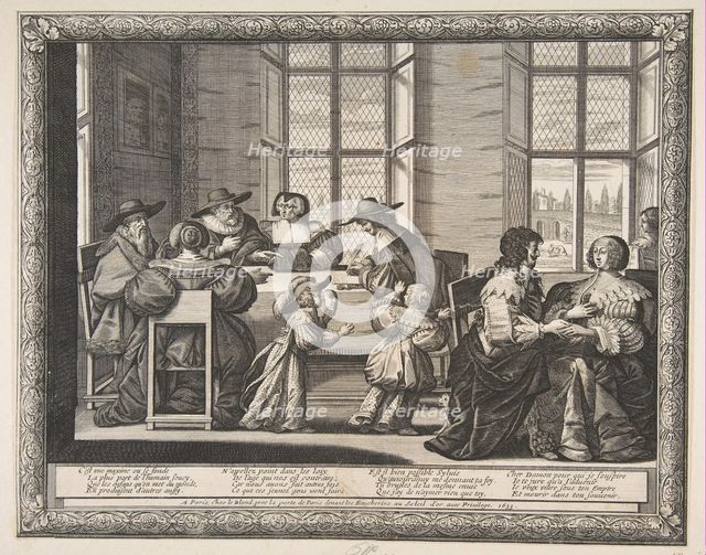 The Marriage Contract, 1633. Creator: Abraham Bosse.