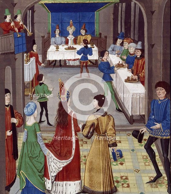 The Marriage. From: Renaud de Montauban, ca 1465. Creator: Aubert, David (active 1449-1480).