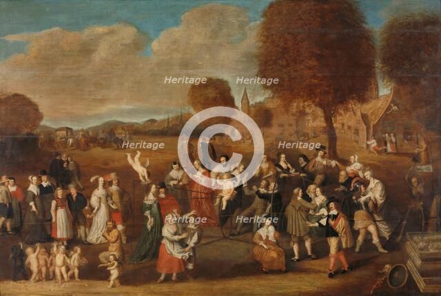 The marriage trap: an allegory of marriage, 1647. Creator: Hendrik Noorderwiel.