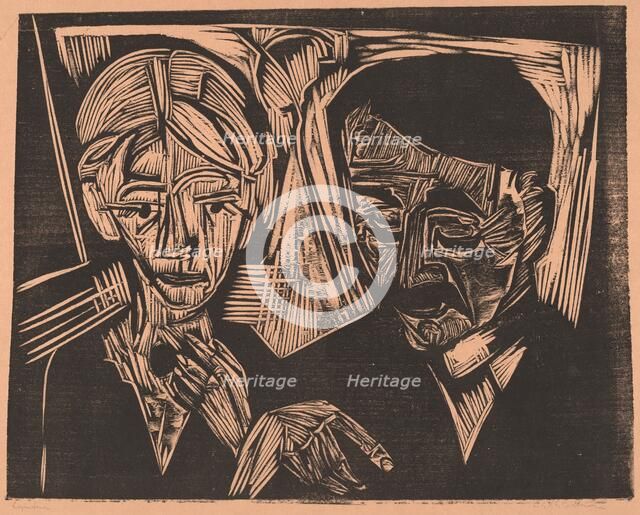 The Married Couple Müller, 1919. Creator: Ernst Kirchner.