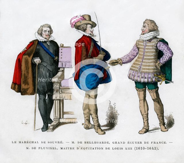 The Marshal of Souvre, M de Bellegarde and M de Pluvinel, 17th century (1882-1884). Artist: Unknown