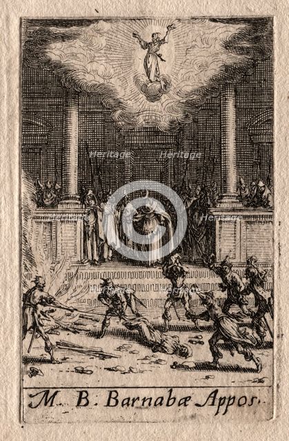 The Martyrdom of the Apostles: St. Barnabas. Creator: Jacques Callot (French, 1592-1635).